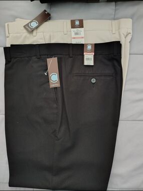 entro Men's Dress Pants in Black and Cream